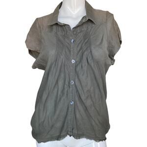 Pharaoh Collection Olive Blouse Size Small